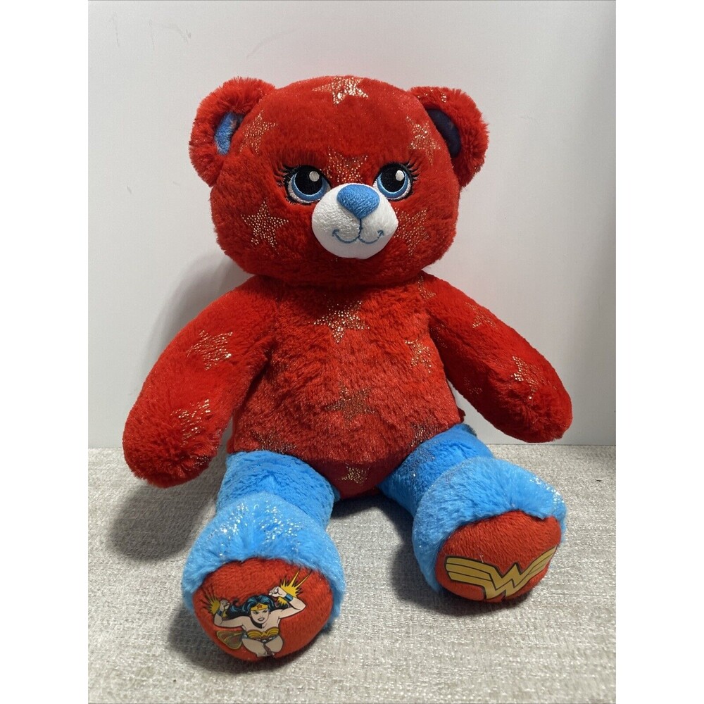 Build A Bear Wonder Woman Edition Plush Bear Red DC Comics 2015